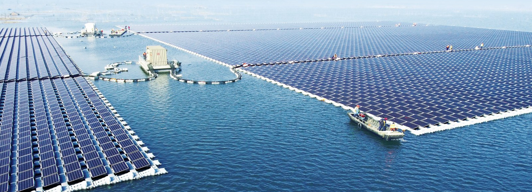 the world's largest floating solar plant starts producing power in huainan, china