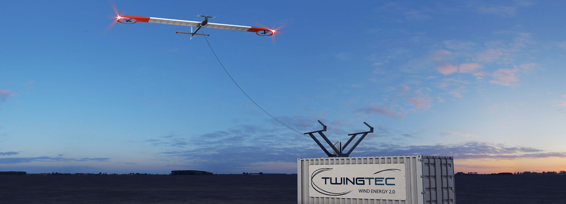 twingtec drone wind harvester flies like a kite to reel in power from