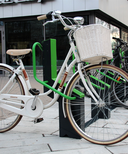 bikeep smart bike rack syncs with your phone to lock your bicycle safely