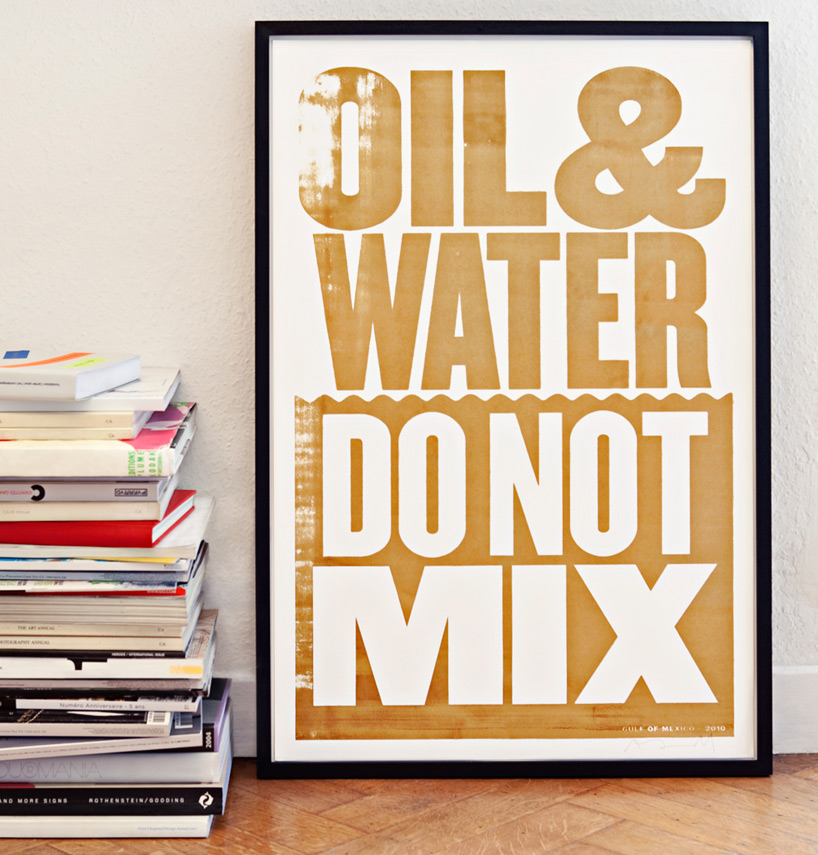 oil & water do not mix poster