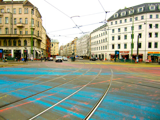 painted road in berlin