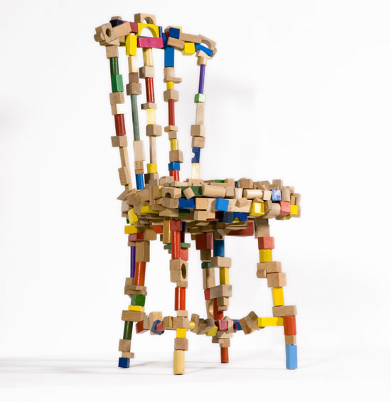 pepe heykoop: 'brick' collection and 'soft oak chair' at the 'dutch invertuals' exhibition