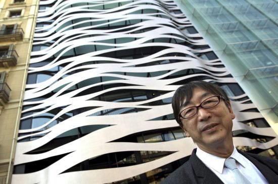 toyo ito designed a sea wave facade in barcelona