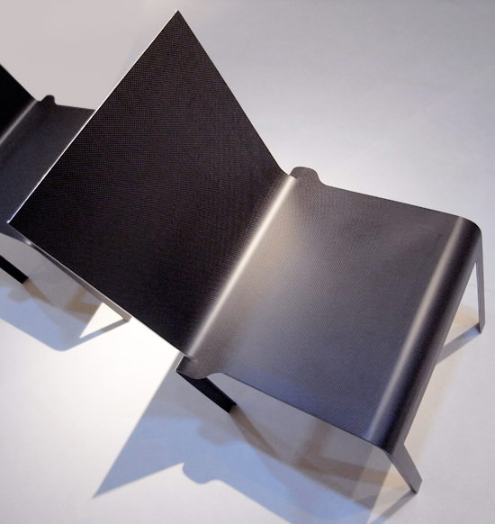 shigeru ban: carbon fiber chair for tokyo fiber 09 senseware