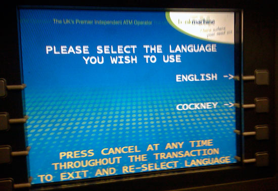 cockney cash machine