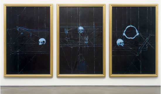 damien hirst: 'no love lost, blue paintings' at the wallace collection