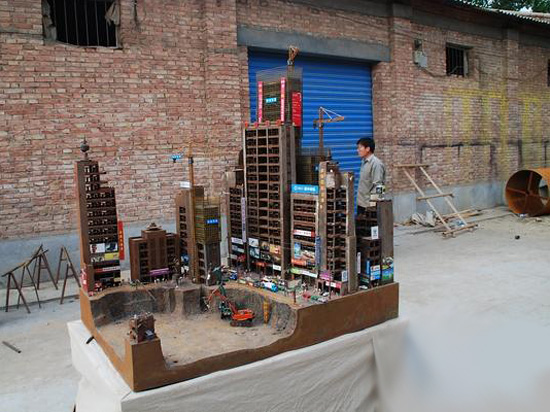 demolition relocation by liu xiaoliang at shenzhen hong kong biennale 09