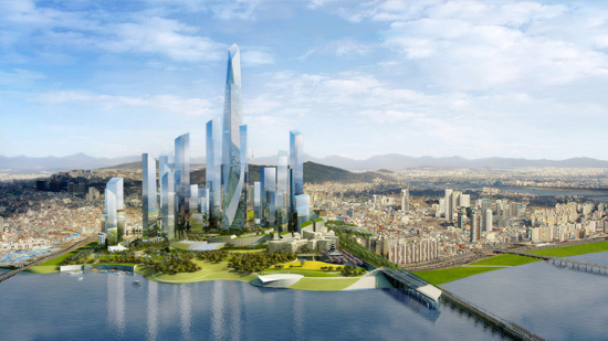 daniel libeskind: dream hub yongsan IBD masterplan   archipelago 21