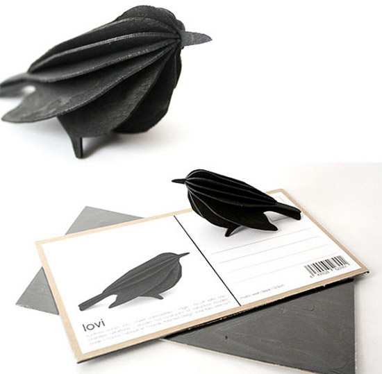 flat packed 3D postcards by lovi