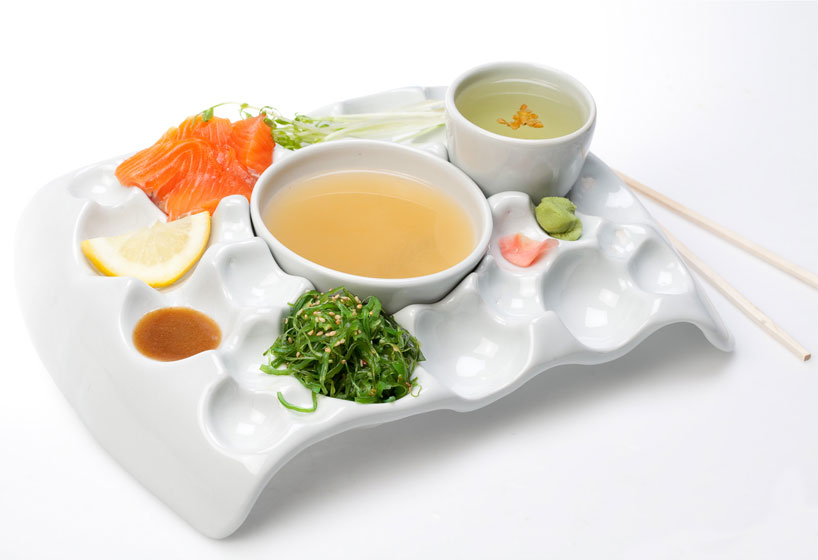 mark mcclean: random sushi tray and yunomi holder
