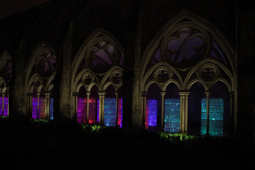 bruce munro: water towers at salisbury cathedral