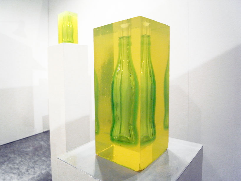 jaeuk jung: coca cola bottle in amber like polymer
