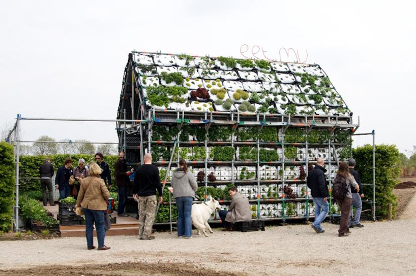 atelier gras: eethuis   green scaffolding