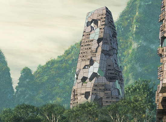 hongjun zhou and lu xiong: hermit mountains skyscraper