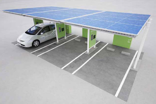 toyota: solar charging stations