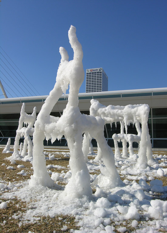 hongtao zhou: snow furniture dancing at milwaukee art museum