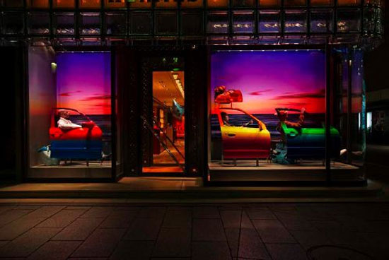 konstantin grcic: 'autobahn' window display for hermes japan