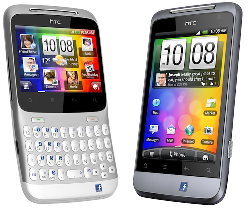 htc chacha + htc salsa facebook phones