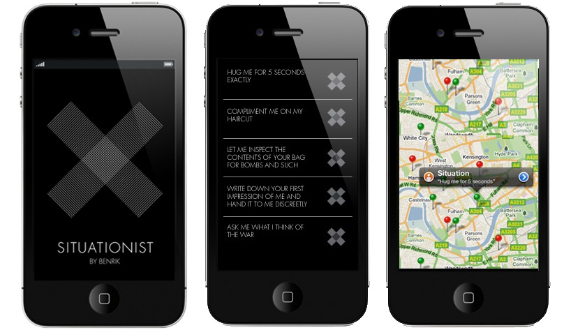 benrik: situationist iPhone app