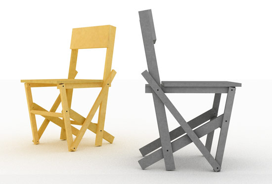tom de vrieze:'la mdf' chair for sixinch