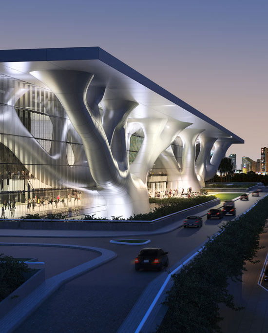 arata isozaki plans qatar convention center