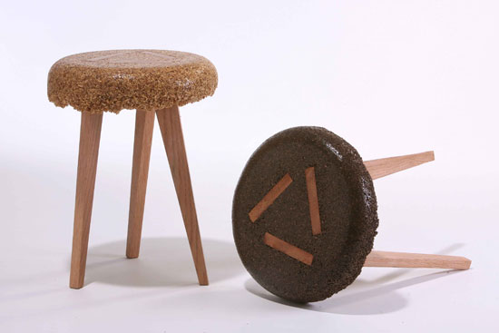'shavings' stool by yoav avinoam