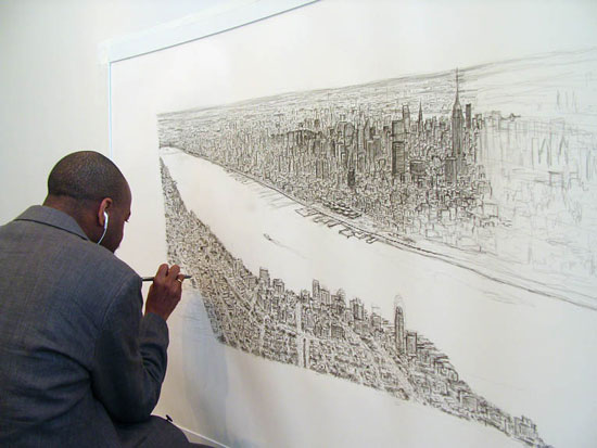 stephen wiltshire draws manhattan skyline from memory