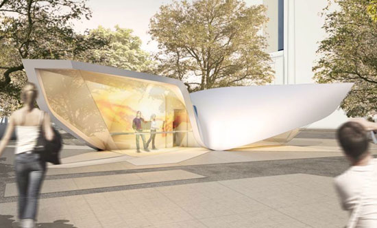 'new amsterdam plein & pavillion' in new york city by ben van berkel of UNStudio design