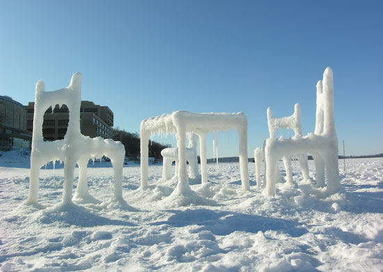 'ice and snow furniture' by hongtao zhou