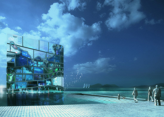 MVRDV: water cube proposal for thematic pavilion, yeosu expo 2012