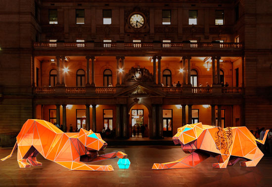 LAVA: crouching digital origami tigers