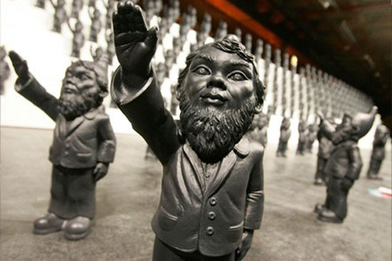 garden gnome nazi salute lands artist ottmar hoerl in trouble