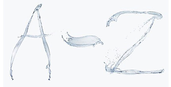 water alphabet by biwa inc photo studio