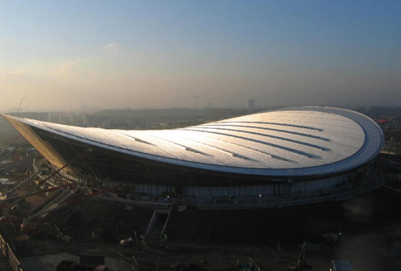 hopkins architects: london 2012 olympic velodrome   construction