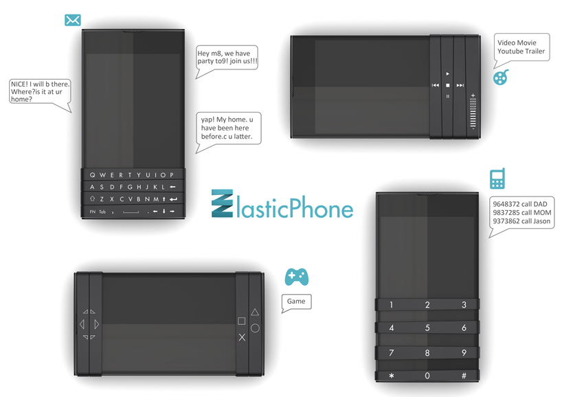 Elastic concept phone