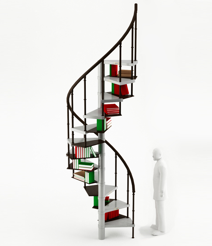 Sebastian Errazuriz Staircase Shelf, Spiral Staircase Storage