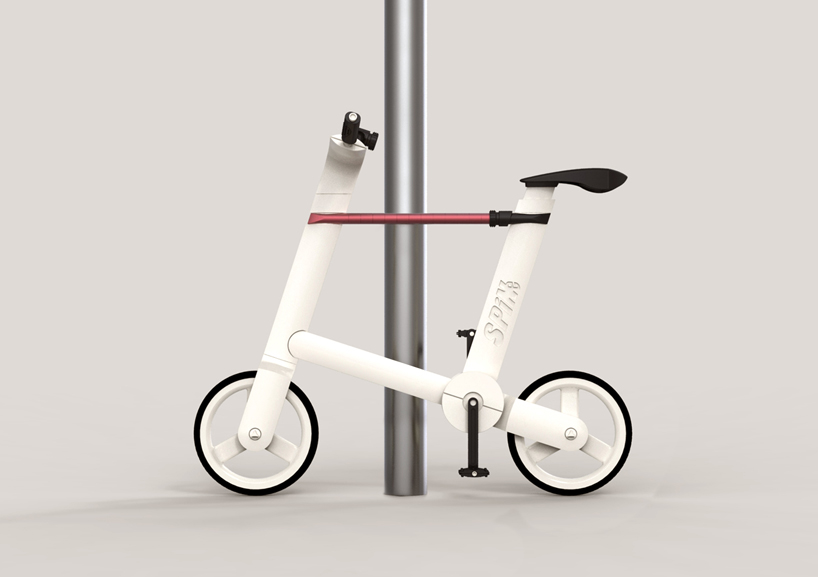 ronen spector: spine city bike with built in lock