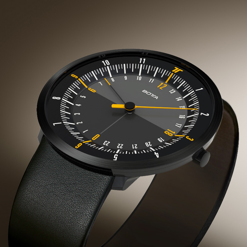 botta design duo 24: world's first one hand watch for two timezones