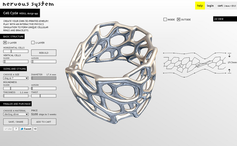 cell cycle webgl app by nervous system