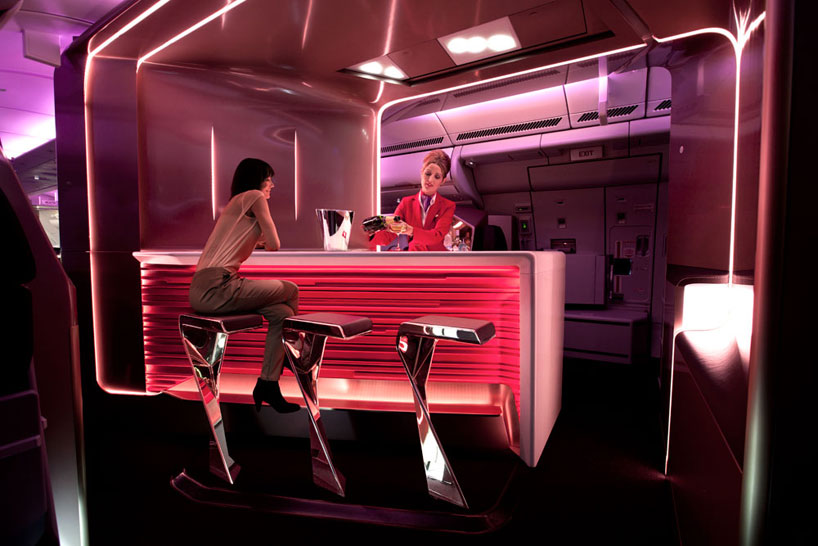 virgin atlantic airways: new upper class bar and cabin by VW+BS studio