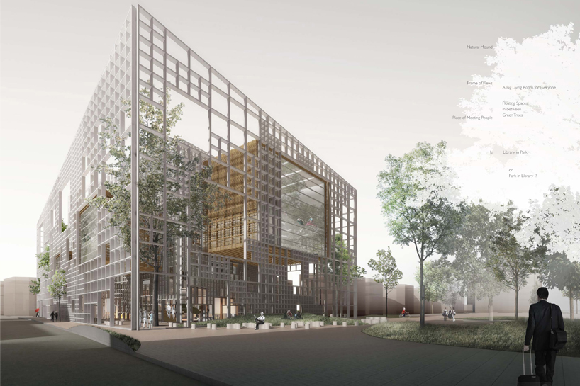 nomad office architects + greendwell: in between library