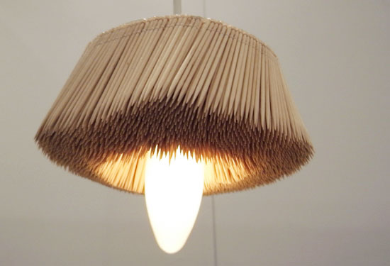 toothpick lamps 'stamen' by daisuke hiraiwa