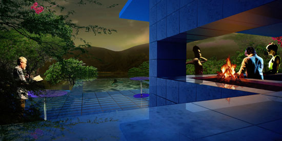 visiondivision: 'techos azules' hotel, colombia