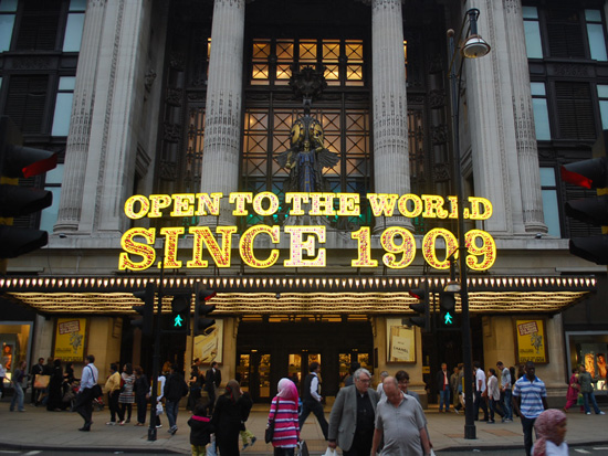 a 100 years of selfridges, london