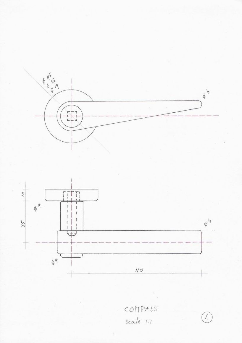 Compass Tech Draft Drawing compass | designboom.com