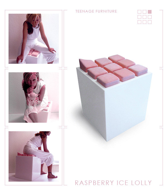stool raspberry ice lolly | designboom.com
