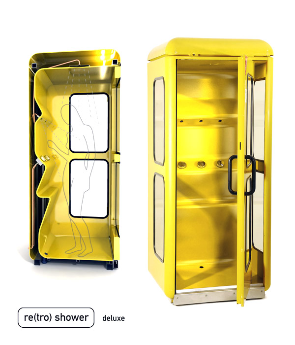Retro Dusche re(tro) shower | designboom.com