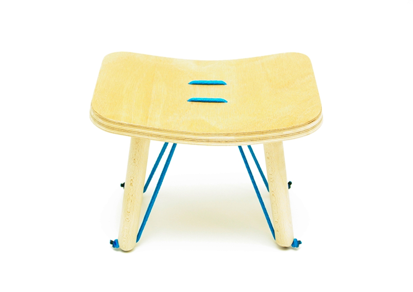 Alexandre Pain : Strapi, a minimal stool for kids | designboom.com