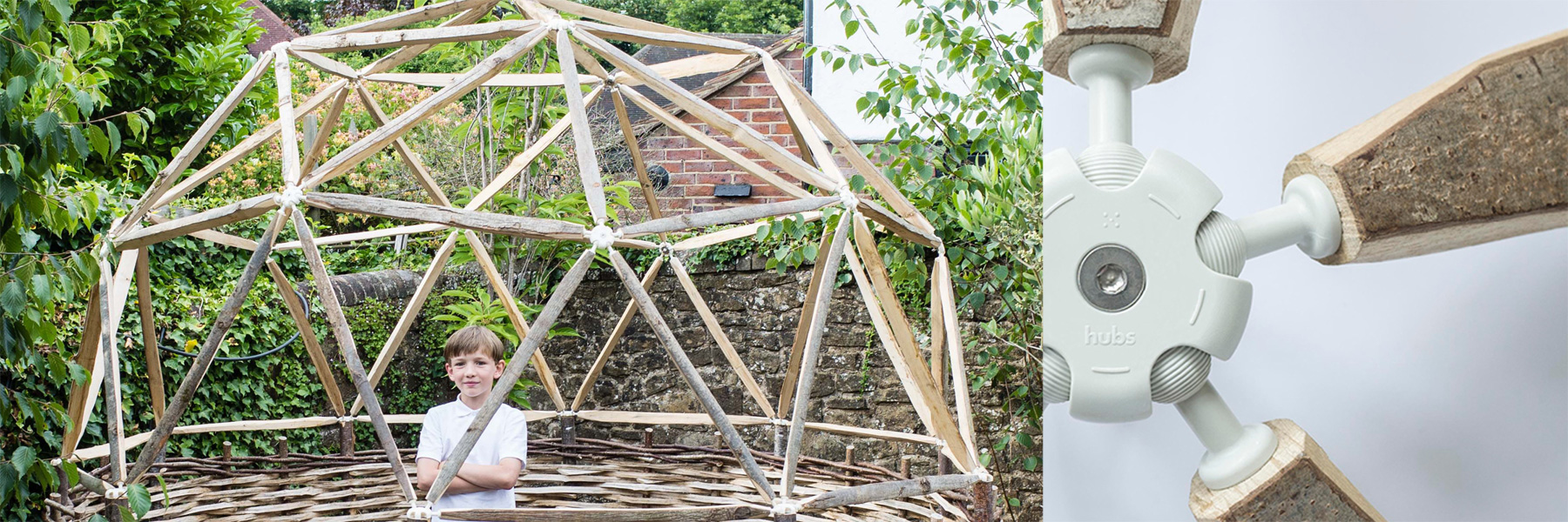2v geodesic dome kit creates an outdoor structure