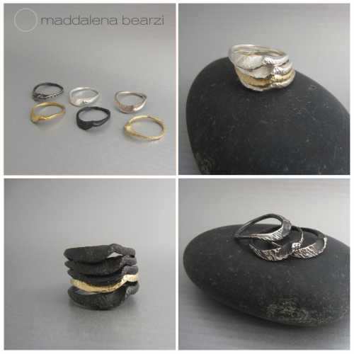 onda rings in different materials and finish